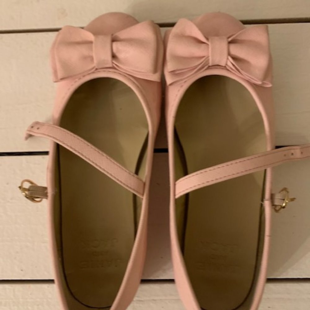 Janie and Jack Pink Dress Shoes with Bow
